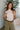 Elisa White Crinkle Sleeveless Tank- frontal top view