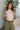 Elisa White Crinkle Sleeveless Tank- frontal top view