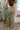 Raelyn Olive Wide Leg Pants- close up back view