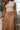 Colette Camel Suede Midi Skirt- close up front view