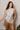 Miranda Ivory & Brown Satin Polka Dot Tank- top front view