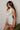 Miranda Ivory & Brown Satin Polka Dot Tank- close up right side view