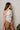 Miranda Ivory & Brown Satin Polka Dot Tank- frontal left side view