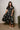 Charleigh Black Multi Floral Zip-Up Midi Dress- full front view