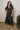 Charleigh Black Multi Floral Zip-Up Midi Dress- full body view