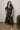 Charleigh Black Multi Floral Zip-Up Midi Dress- full body view
