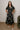 Charleigh Black Multi Floral Zip-Up Midi Dress- front view