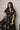 Charleigh Black Multi Floral Zip-Up Midi Dress- close up front view