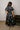 Charleigh Black Multi Floral Zip-Up Midi Dress- full back view