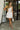 Justine White & Nude Floral Applique Mini Dress - Full front view