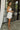 Justine White & Nude Floral Applique Mini Dress - Full side view