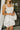 Justine White & Nude Floral Applique Mini Dress - Close frontal view