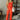 Brittany Red Orange Floral Pants - Full body front view