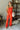 Brittany Red Orange Floral Pants - Full body front view