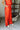 Brittany Red Orange Floral Pants - Frontal side view