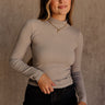 Maren Ribbed Long Sleeve Top- front view