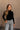 Maren Ribbed Long Sleeve Top-black-front view