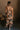 Iva Teal & Rust Floral Midi Dress - full body back view