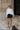 Justine White Open Back Top - full body front view