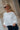 Justine White Open Back Top - front view