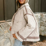 Charlotte Ecru Quilted Puffer Jacket- side view