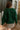 Aspen Dark Green Ribbed Knit Sweater- back view