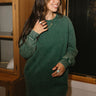 Leighton Dark Green Mineral Wash Dress - front view 2