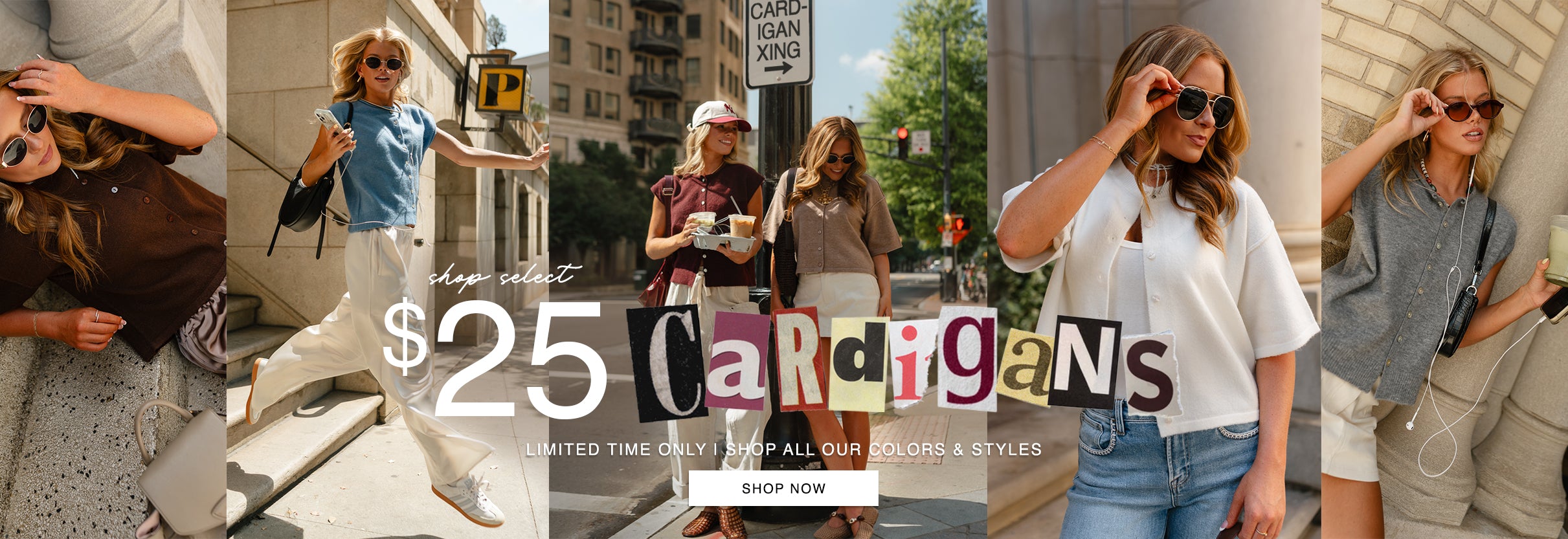 models wearing cardigans