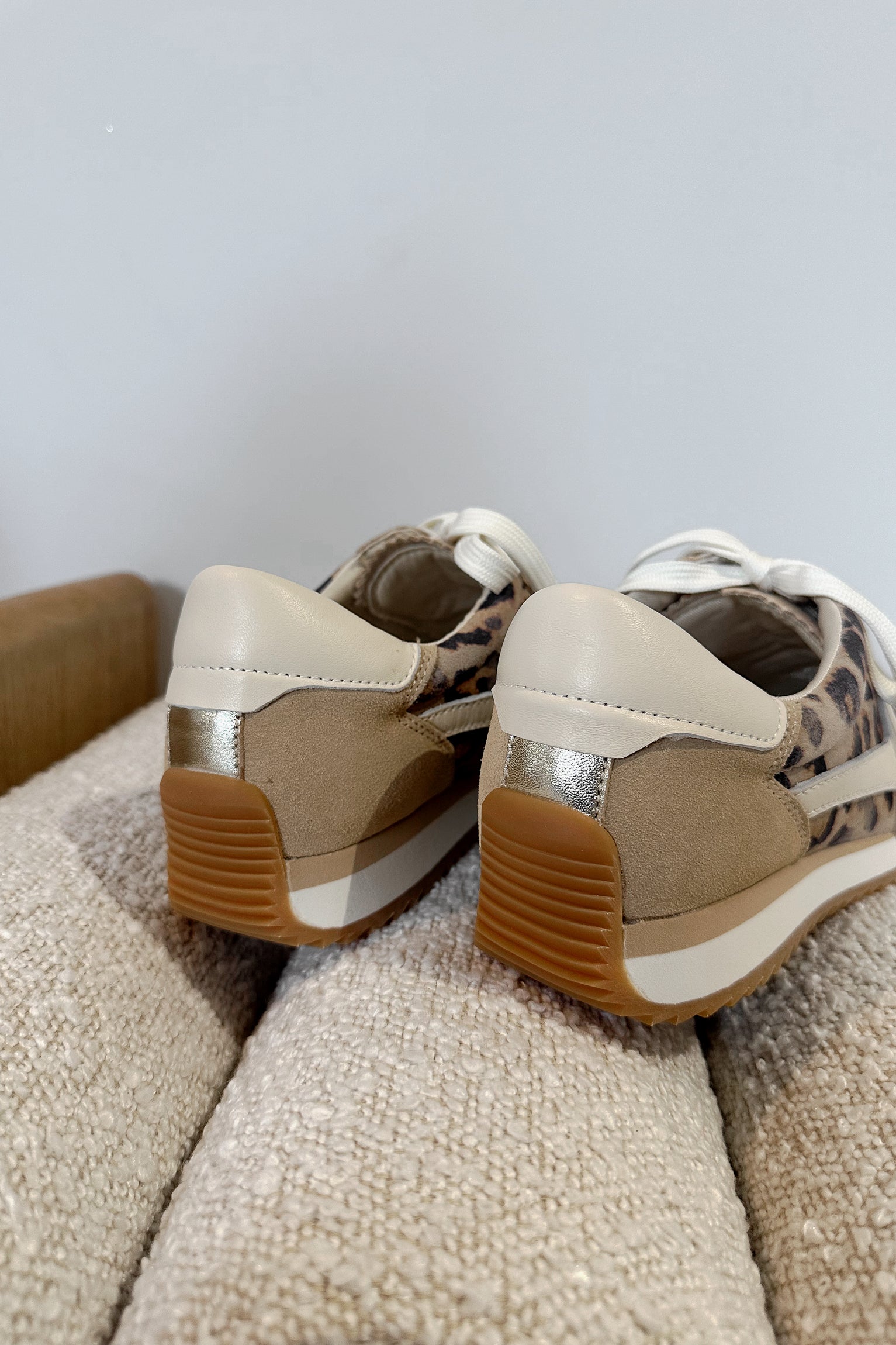 Dolce Vita B. NTCD LT Leopard Suede Sneaker- close up back heel view