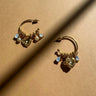 Julia Gold & Charm Hoop Dangle Earring - fornt view