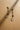 Leslie Gold & Pearl Heart Dangle Earring- flat lay view