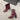 Mia Thiva Burgundy Block Heel Boot- front flat lay view
