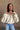 Gia Ivory & Beige Quarter Zip Pullover - close front view