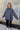 Hadley Charcoal Grey Mineral Wash Sweatshirt- full body view