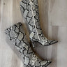 Kaylee Beige Snake Tall Boot- flat lay view