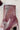 Mia Thiva Burgundy Block Heel Boot- close up top view