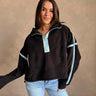 Gia Black & Blue Quarter Zip Pullover - frontal