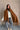 Marlowe Brown Fringe Scarf - on model