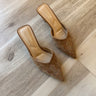 Morley Camel Suede Embellished Mule- top view
