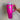 Hand is holding the You Can Do It Tumbler which is a hot pink 40 oz  tumbler featuring a silver "You Can Do It" graphic. Front view