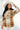 Front view of model wearing the Warm Wishes Plaid Shacket that has brown, black and cream plaid with a cream faux-fur lining, a button-up front, a collar, two front pocket, and long sleeves. Worn buttoned.