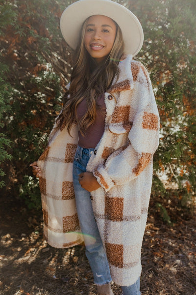 Aspen Longline Teddy Shacket - Lizard Thicket