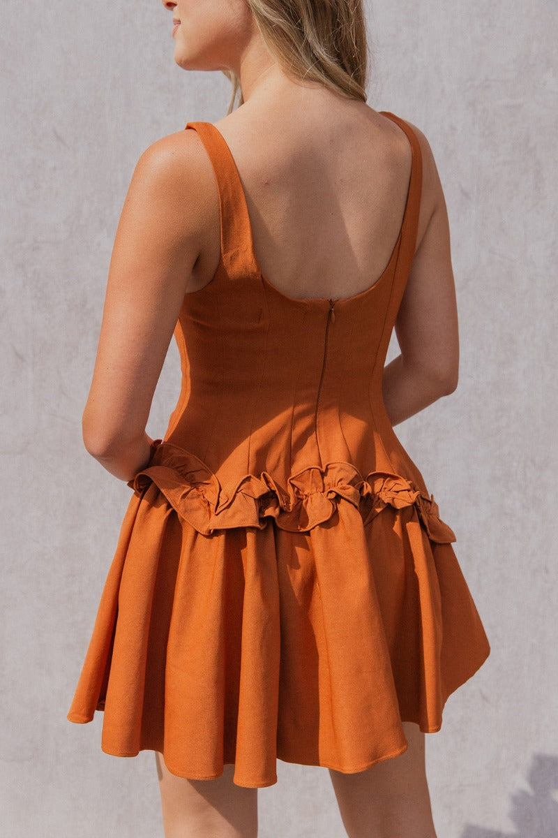 burnt orange skater dress Quality short skater dress available in size 6-14 @1999, maroon, peach and burnt orange