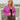 Frontal view of the Give Me A Beat Cropped Blazer features a purple colored material, a collar and lapel, a front button closure, and long sleeves.