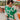 Frontal view of the just Smitten Sweater that features a taupe knit material, a green checkered design with flowers, a round neck, a long sleeve, and a flowy fit.
