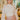 Frontal view of the Show Stopper Top that features a cream colored knit material, a high neckline, a long sheer sleeve with a floral print, and a ribbed detailing at the wrist.