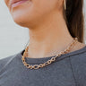 The Now Trending Necklace a gold chain link necklace, finished with an adjustable link and clasp closure.