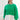 Front view of model wearing the Make A Statement Sweater in Green that has green knit fabric, a cropped waist, a round neckline, and long balloon sleeves