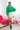 Full body front view of model wearing the Make A Statement Sweater in Green that has green knit fabric, a cropped waist, a round neckline, and long balloon sleeves