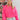 Front view of model wearing the Make A Statement Sweater in Pink that has pink knit fabric, a cropped waist, a round neckline, and long balloon sleeves.